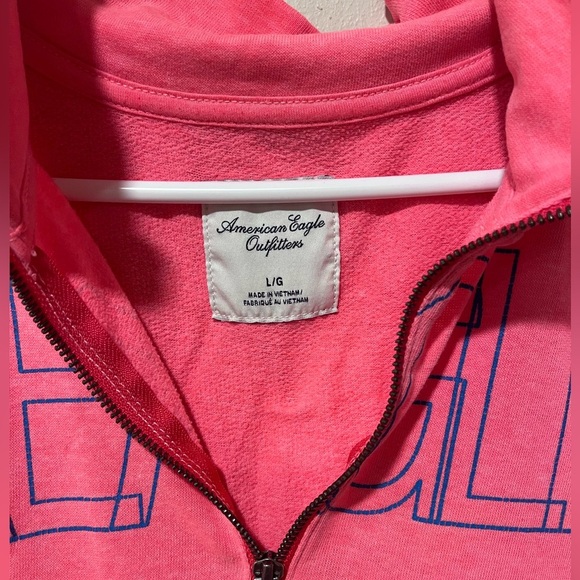 American Eagle Hot Pink Quarter Zip - Large - Picture 2 of 9